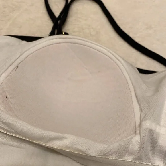 Lime Ricki Black and White Polka Dot Multicolor Parrot Bikini Top - Picture 10 of 15